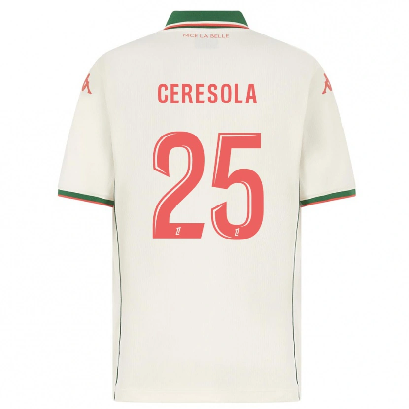 Danxen Hombre Camiseta Manon Ceresola #25 Blanco Verde 2ª Equipación 2025/26 La Camisa