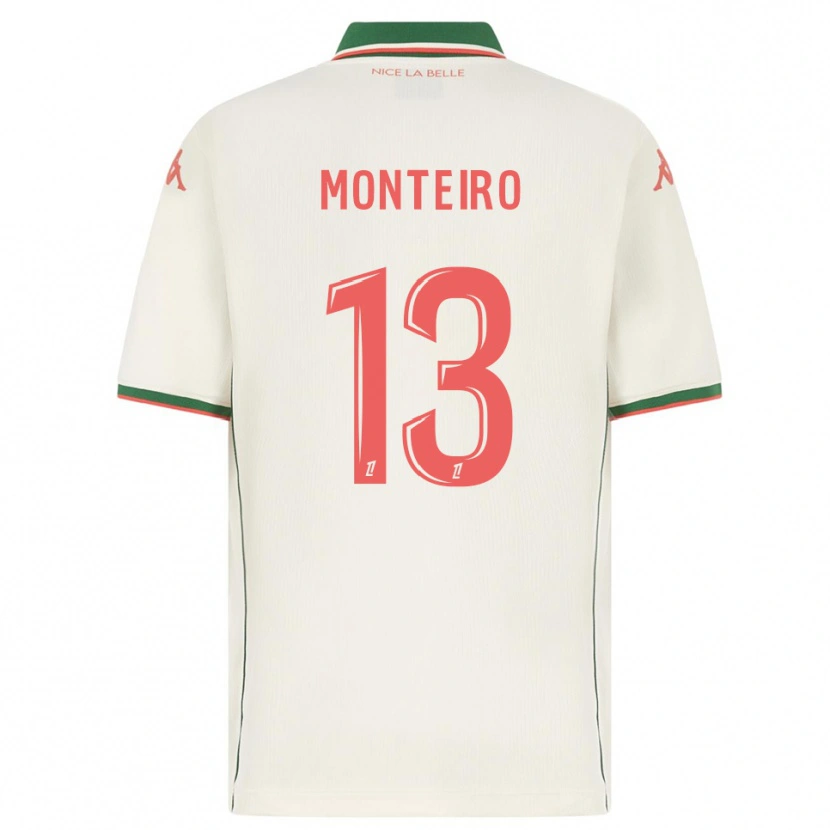 Danxen Hombre Camiseta Laurenzo Monteiro #13 Blanco Verde 2ª Equipación 2025/26 La Camisa