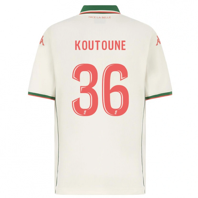 Danxen Hombre Camiseta Hamza Koutoune #36 Blanco Verde 2ª Equipación 2025/26 La Camisa