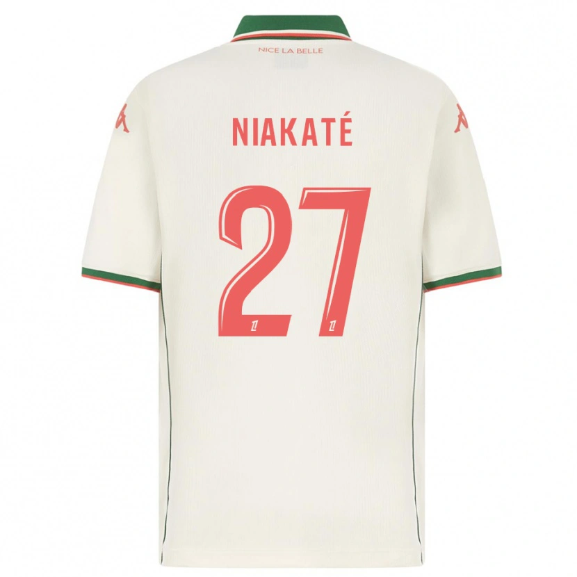 Danxen Hombre Camiseta Yakaré Niakaté #27 Blanco Verde 2ª Equipación 2025/26 La Camisa