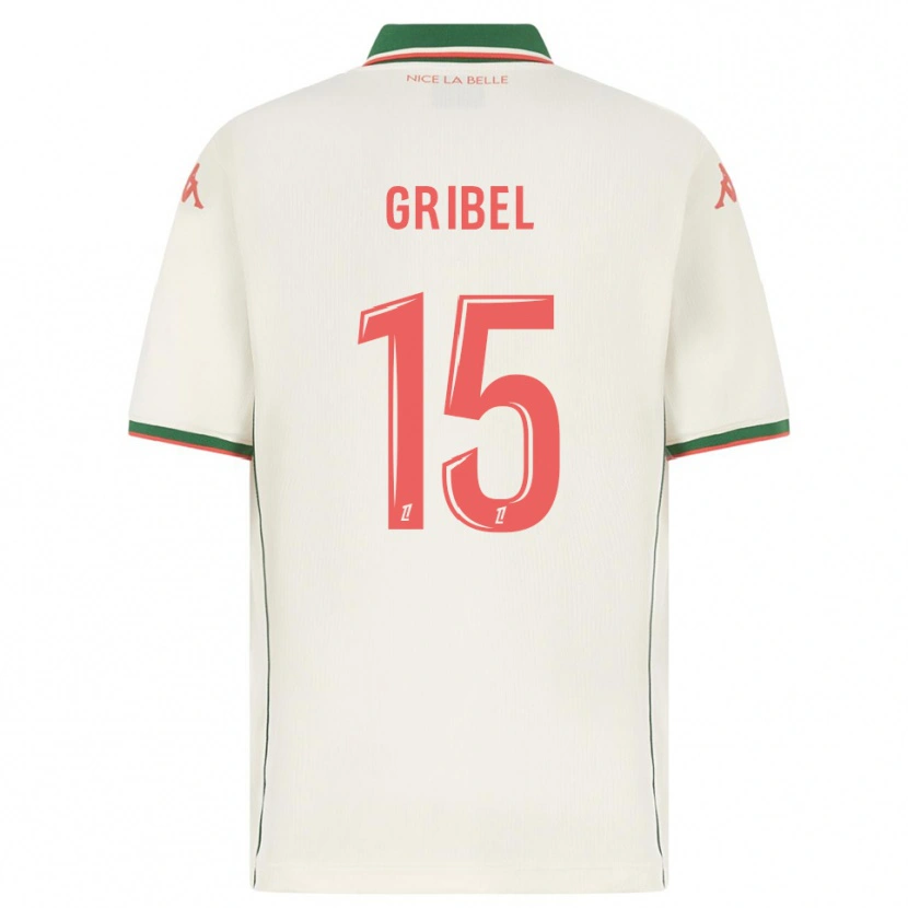 Danxen Hombre Camiseta Naomie Gribel #15 Blanco Verde 2ª Equipación 2025/26 La Camisa