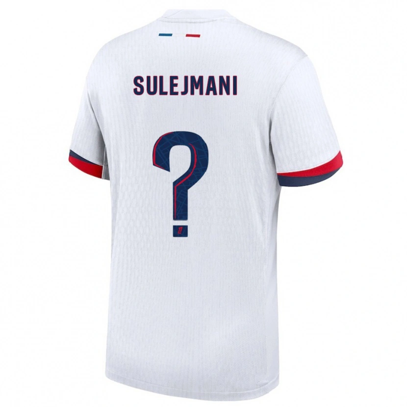 Danxen Hombre Camiseta Lora Sulejmani #0 Blanco Rojo 2ª Equipación 2025/26 La Camisa