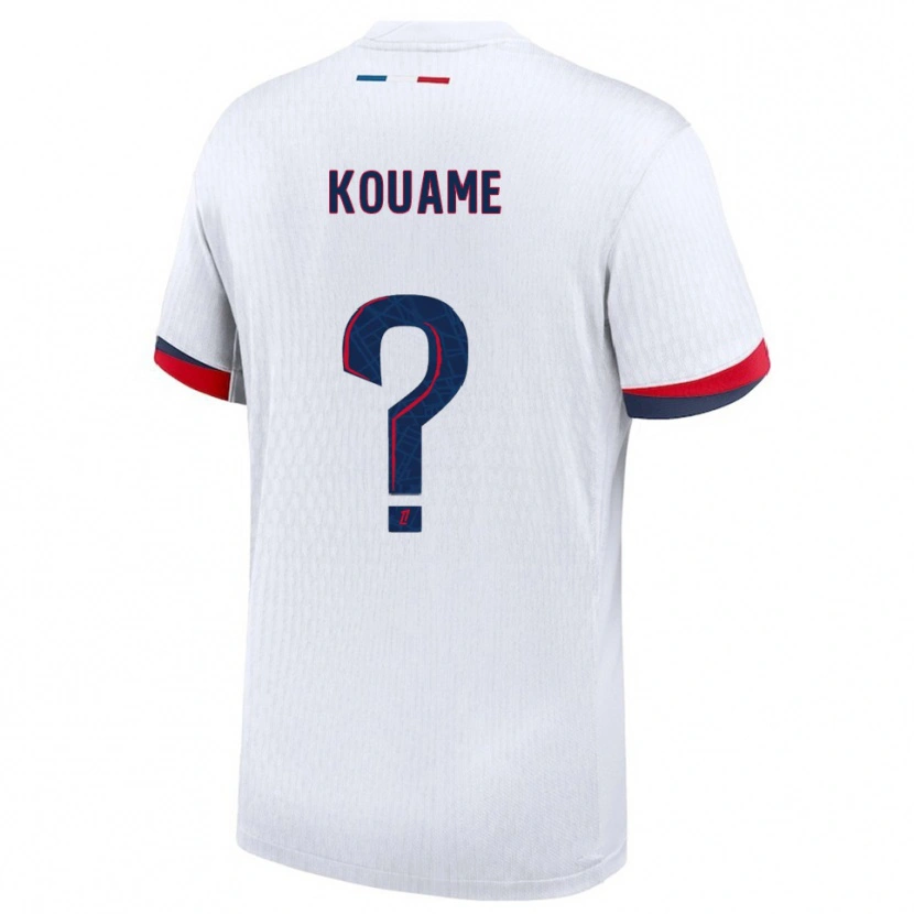 Danxen Hombre Camiseta Kelly Kouame #0 Blanco Rojo 2ª Equipación 2025/26 La Camisa