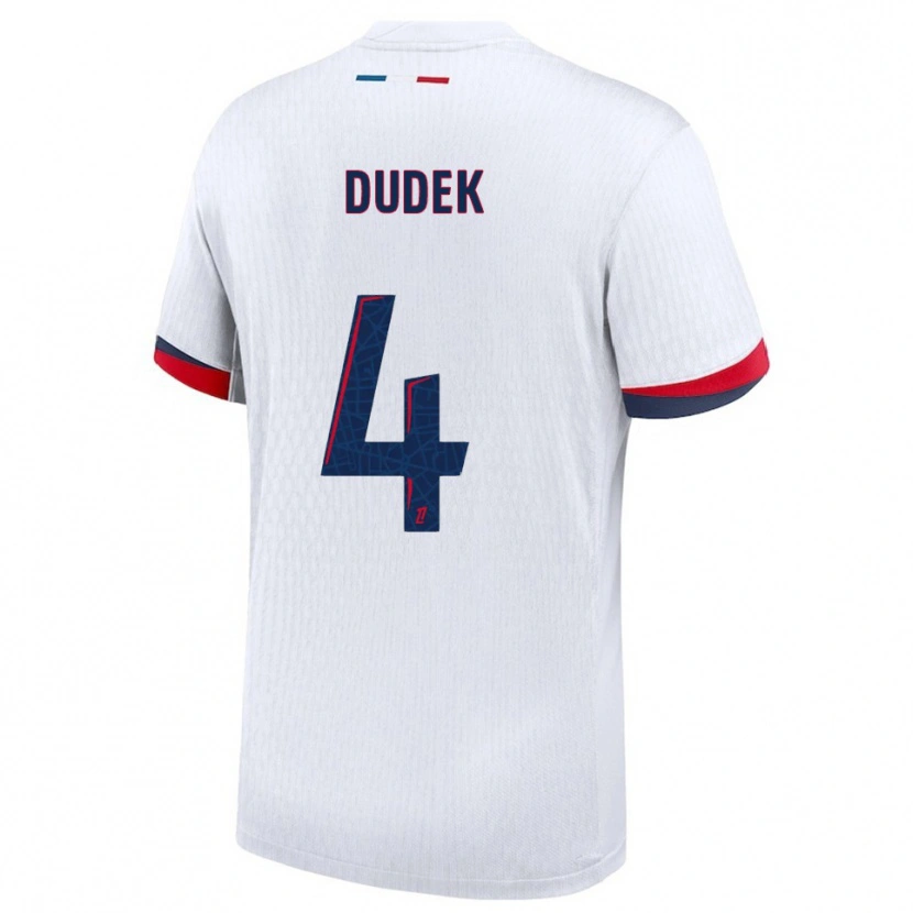 Danxen Hombre Camiseta Paulina Dudek #4 Blanco Rojo 2ª Equipación 2025/26 La Camisa