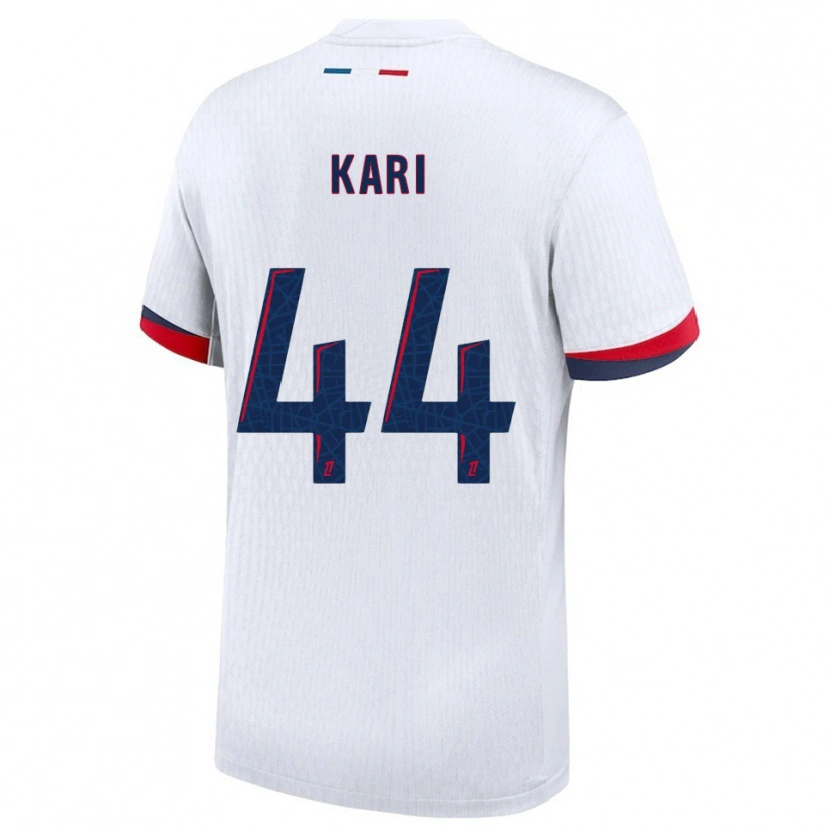 Danxen Hombre Camiseta Ayman Kari #44 Blanco Rojo 2ª Equipación 2025/26 La Camisa