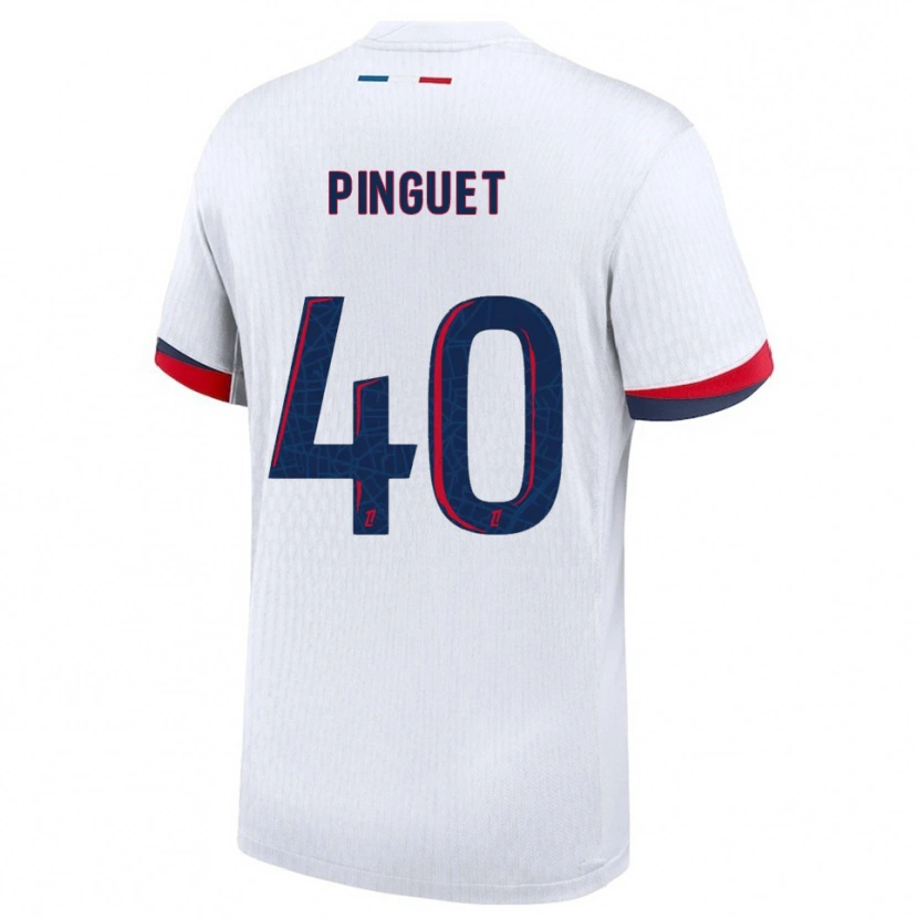 Danxen Hombre Camiseta Alice Pinguet #40 Blanco Rojo 2ª Equipación 2025/26 La Camisa