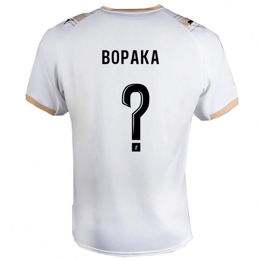 Danxen Hombre Camiseta Yohann Bopaka #0 Blanco Negro 2ª Equipación 2025/26 La Camisa