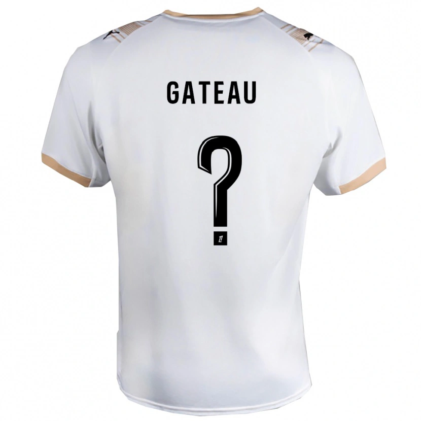 Danxen Hombre Camiseta Maxence Gateau #0 Blanco Negro 2ª Equipación 2025/26 La Camisa