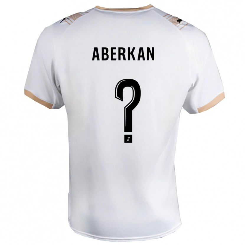 Danxen Hombre Camiseta Yassine Aberkan #0 Blanco Negro 2ª Equipación 2025/26 La Camisa