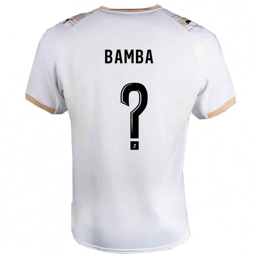 Danxen Hombre Camiseta Mohamed Bamba #0 Blanco Negro 2ª Equipación 2025/26 La Camisa