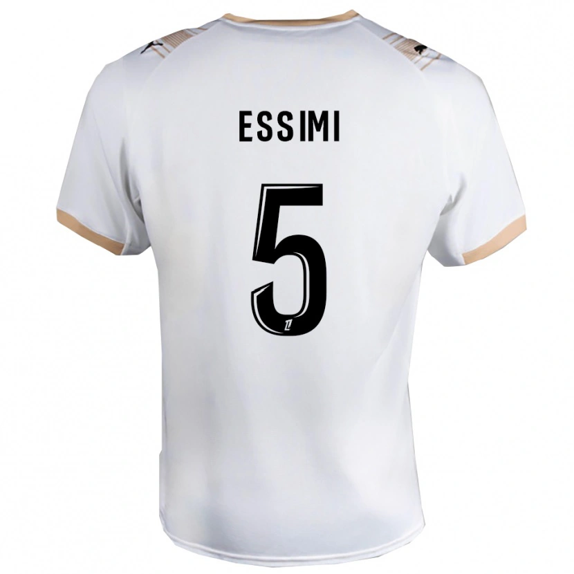 Danxen Hombre Camiseta Marlène Essimi #5 Blanco Negro 2ª Equipación 2025/26 La Camisa