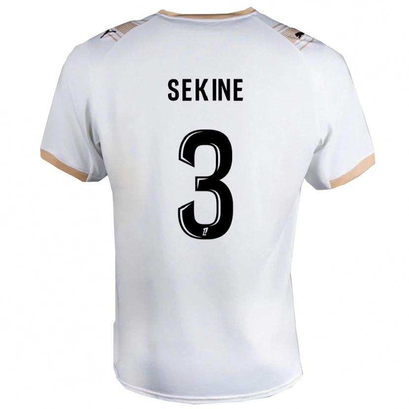Danxen Hombre Camiseta Hiroki Sekine #3 Blanco Negro 2ª Equipación 2025/26 La Camisa