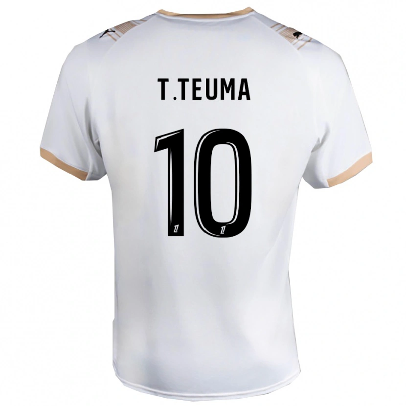 Danxen Hombre Camiseta Teddy Teuma #10 Blanco Negro 2ª Equipación 2025/26 La Camisa