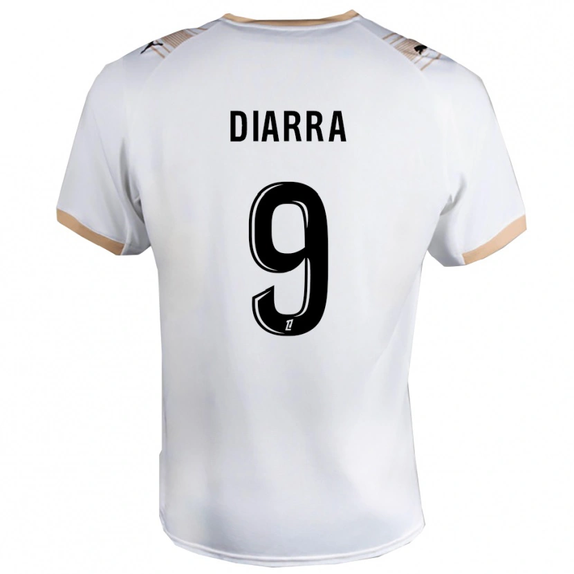 Danxen Hombre Camiseta Thiemoko Diarra #9 Blanco Negro 2ª Equipación 2025/26 La Camisa