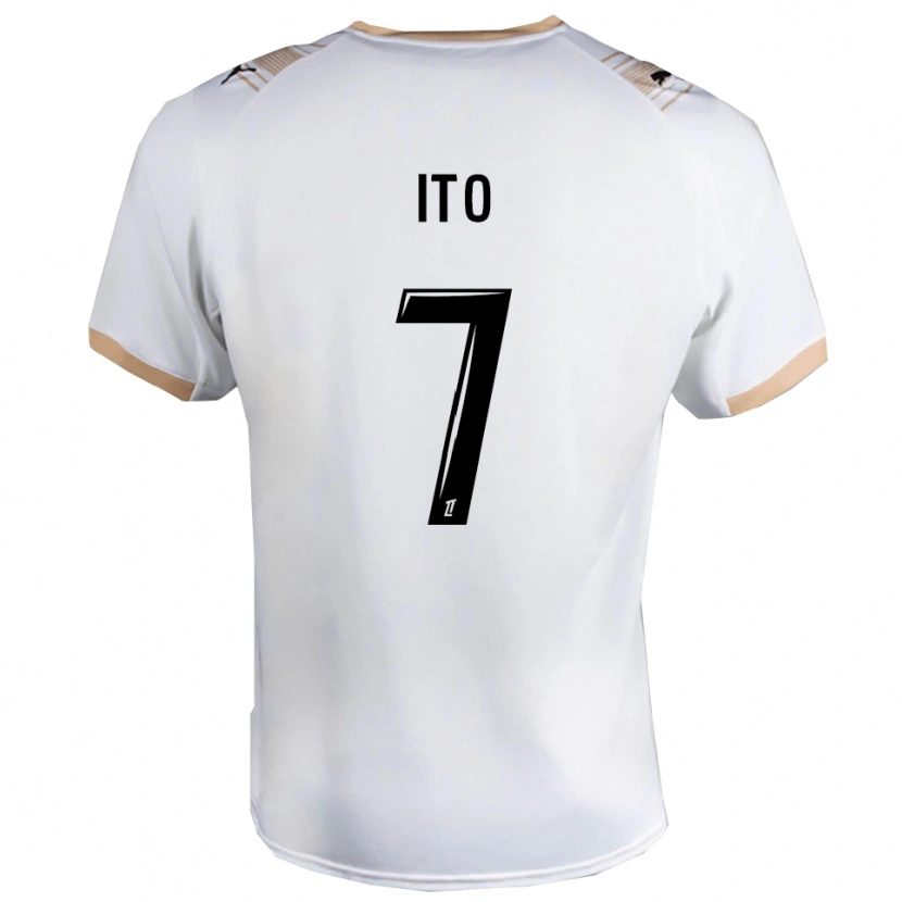 Danxen Hombre Camiseta Junya Ito #7 Blanco Negro 2ª Equipación 2025/26 La Camisa