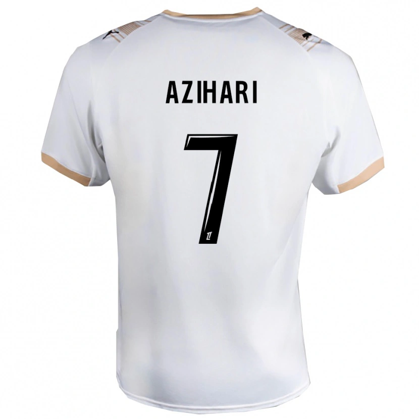Danxen Hombre Camiseta Yassem Azihari #7 Blanco Negro 2ª Equipación 2025/26 La Camisa