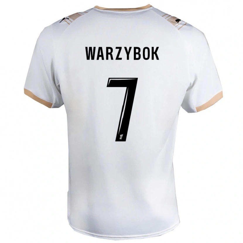 Danxen Hombre Camiseta Olivier Warzybok #7 Blanco Negro 2ª Equipación 2025/26 La Camisa
