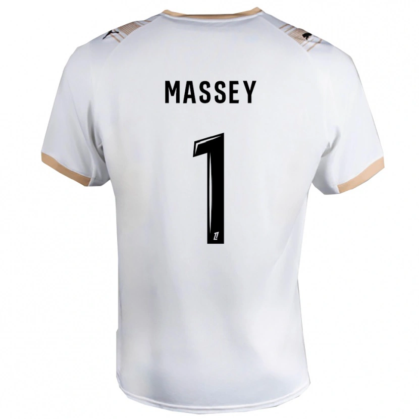 Danxen Hombre Camiseta Kayza Massey #1 Blanco Negro 2ª Equipación 2025/26 La Camisa
