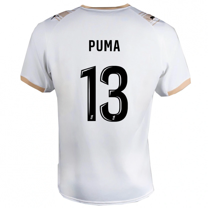 Danxen Hombre Camiseta Isaac Puma #13 Blanco Negro 2ª Equipación 2025/26 La Camisa