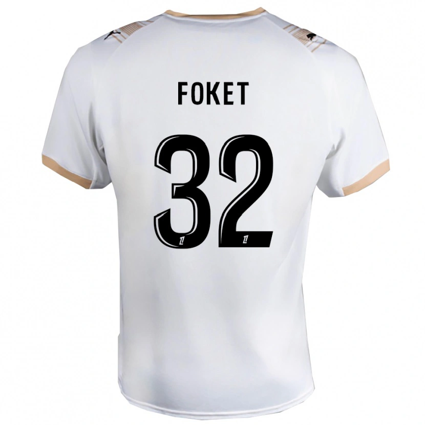 Danxen Hombre Camiseta Thomas Foket #32 Blanco Negro 2ª Equipación 2025/26 La Camisa