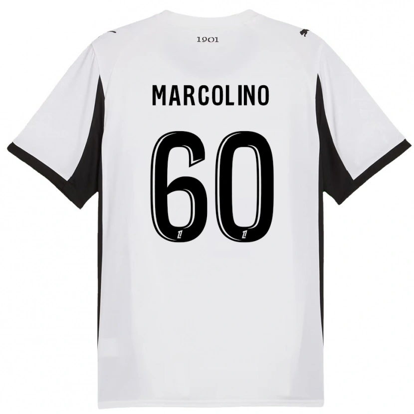Danxen Hombre Camiseta Henrick Do Marcolino #60 Blanco Negro 2ª Equipación 2025/26 La Camisa