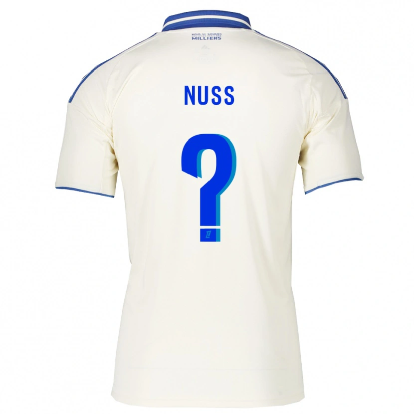Danxen Hombre Camiseta Antoine Nuss #0 Champán Azul 2ª Equipación 2025/26 La Camisa