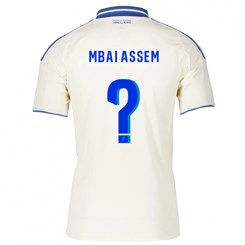 Danxen Hombre Camiseta Chris Mbaï-Assem #0 Champán Azul 2ª Equipación 2025/26 La Camisa