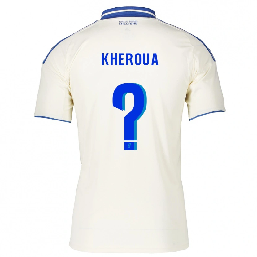 Danxen Hombre Camiseta Nail Kheroua #0 Champán Azul 2ª Equipación 2025/26 La Camisa
