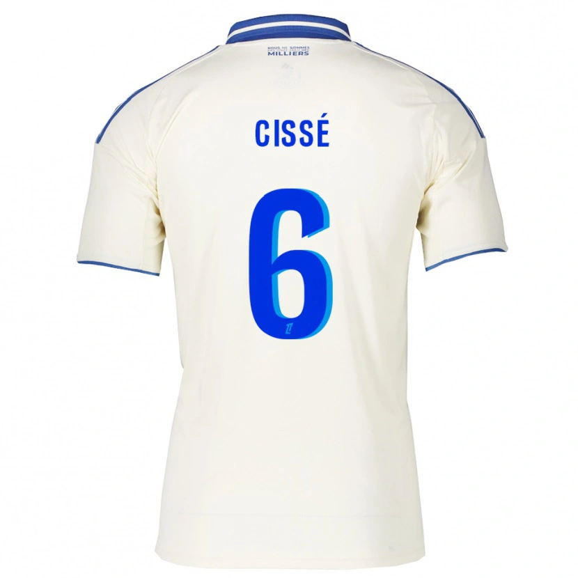 Danxen Hombre Camiseta Amadou Cissé #6 Champán Azul 2ª Equipación 2025/26 La Camisa