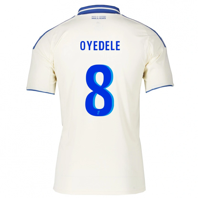 Danxen Hombre Camiseta Maxi Oyedele #8 Champán Azul 2ª Equipación 2025/26 La Camisa