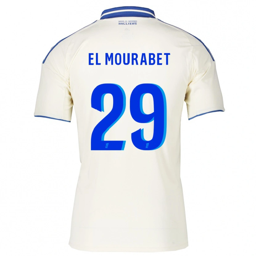Danxen Hombre Camiseta Samir El Mourabet #29 Champán Azul 2ª Equipación 2025/26 La Camisa