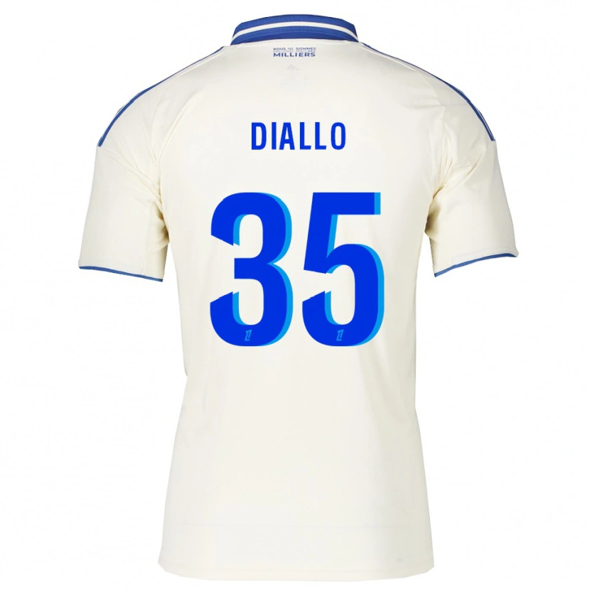 Danxen Hombre Camiseta Tidiane Diallo #35 Champán Azul 2ª Equipación 2025/26 La Camisa