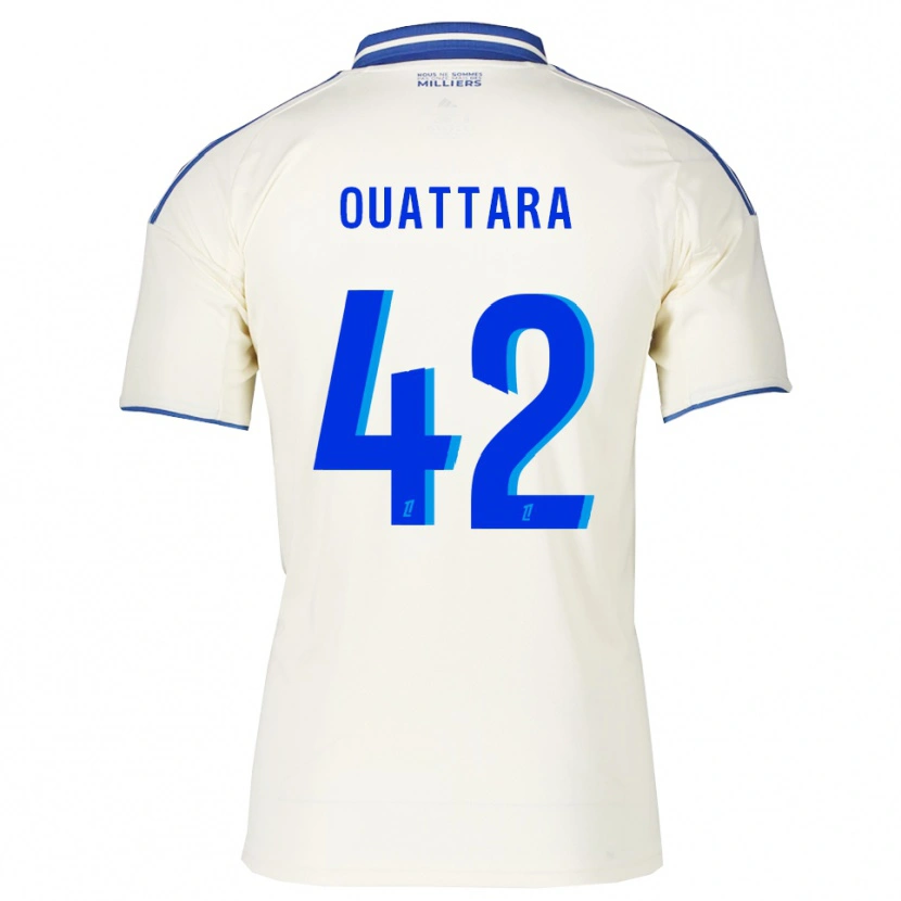 Danxen Hombre Camiseta Abdoul Ouattara #42 Champán Azul 2ª Equipación 2025/26 La Camisa
