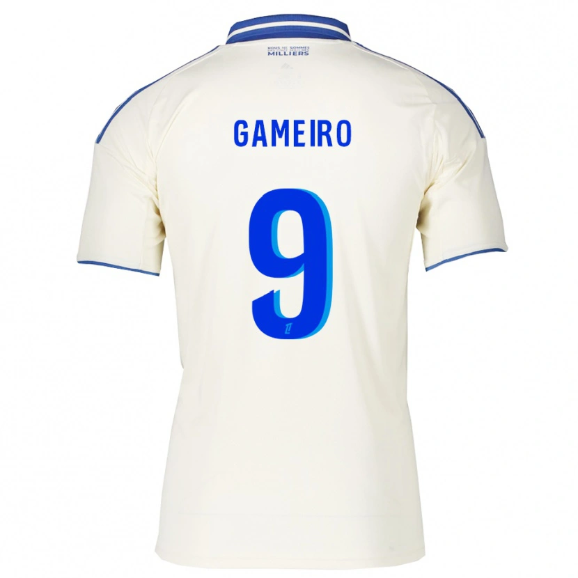Danxen Hombre Camiseta Kévin Gameiro #9 Champán Azul 2ª Equipación 2025/26 La Camisa