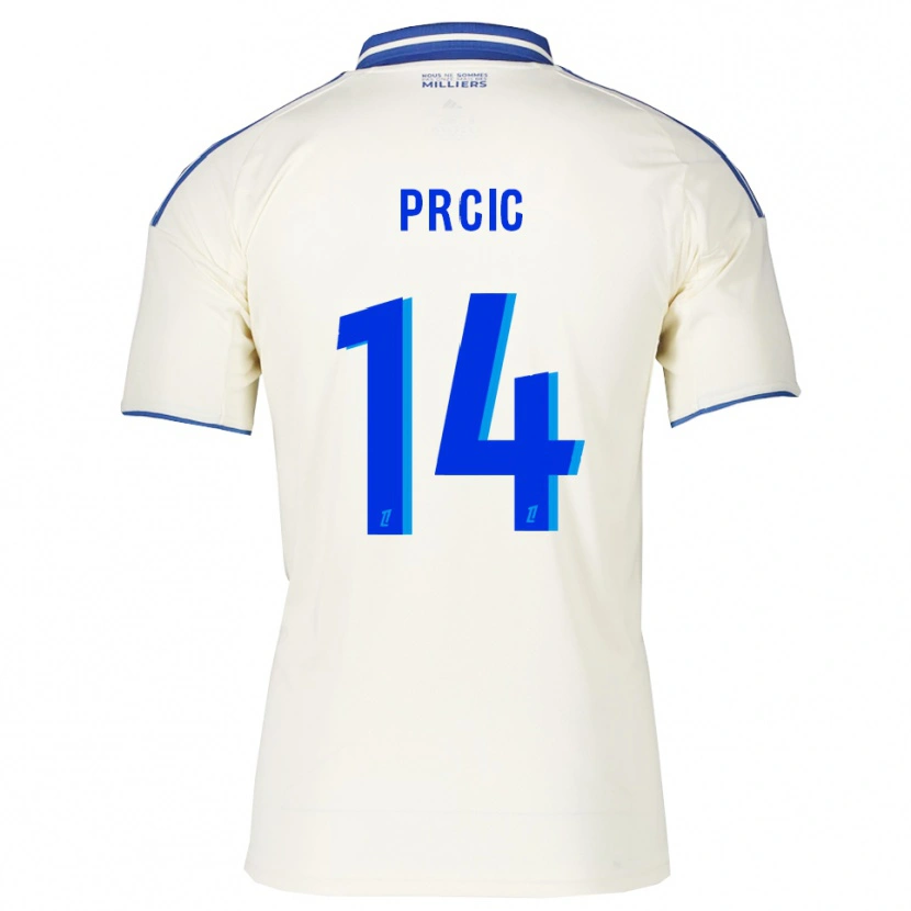 Danxen Hombre Camiseta Sanjin Prcic #14 Champán Azul 2ª Equipación 2025/26 La Camisa