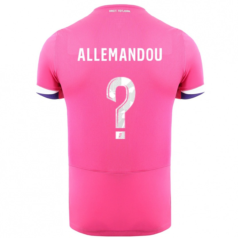 Danxen Hombre Camiseta Teddy Allemandou #0 Rosa Blanco 2ª Equipación 2025/26 La Camisa