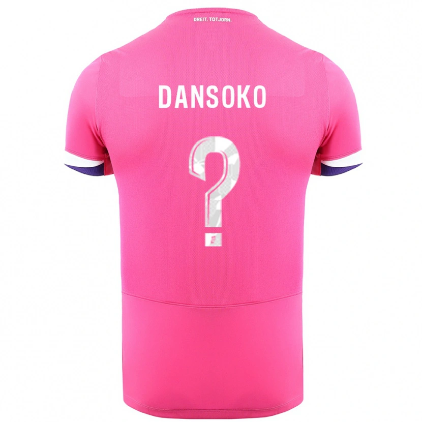 Danxen Hombre Camiseta Mohamed Dansoko #0 Rosa Blanco 2ª Equipación 2025/26 La Camisa