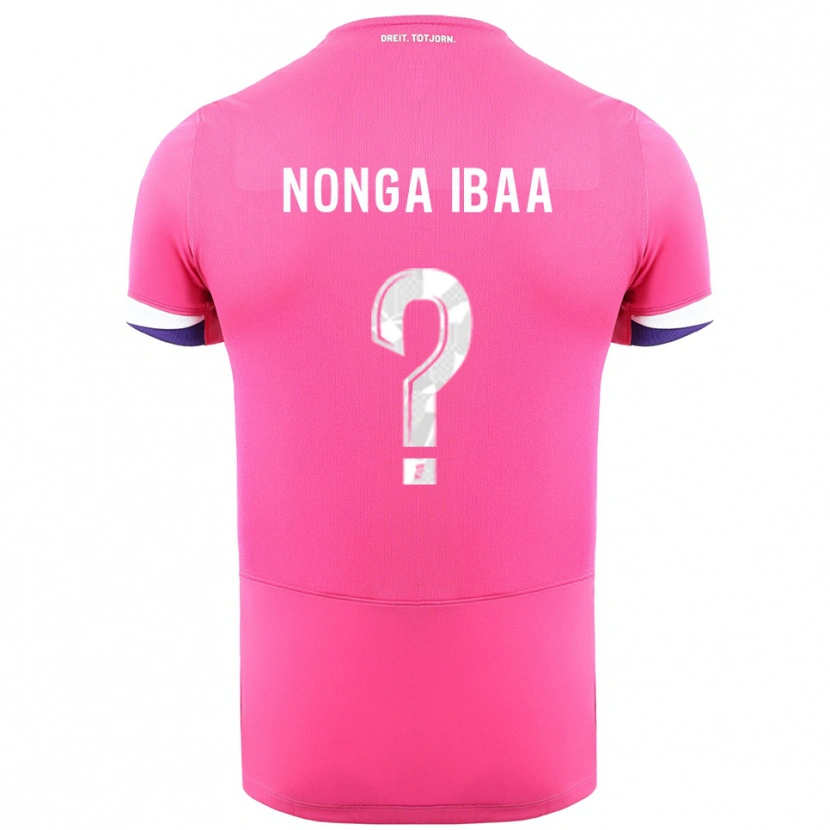 Danxen Hombre Camiseta Alou Nonga Ibaa #0 Rosa Blanco 2ª Equipación 2025/26 La Camisa