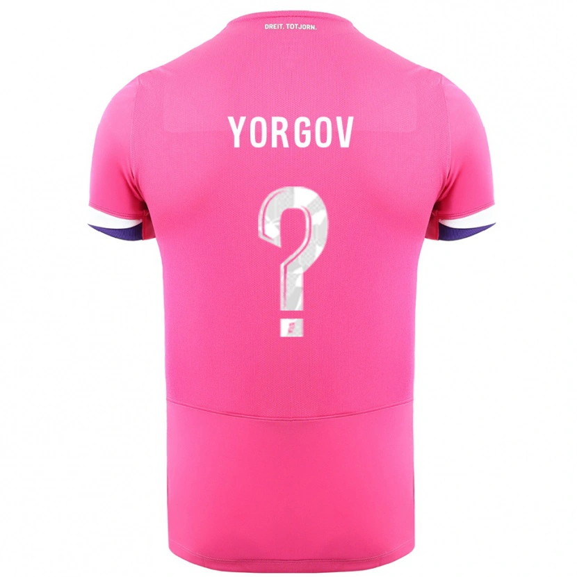 Danxen Hombre Camiseta Aleksandar Yorgov #0 Rosa Blanco 2ª Equipación 2025/26 La Camisa