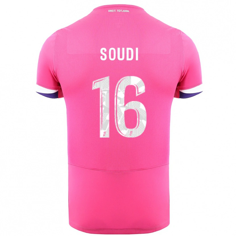 Danxen Hombre Camiseta Adam Soudi #16 Rosa Blanco 2ª Equipación 2025/26 La Camisa