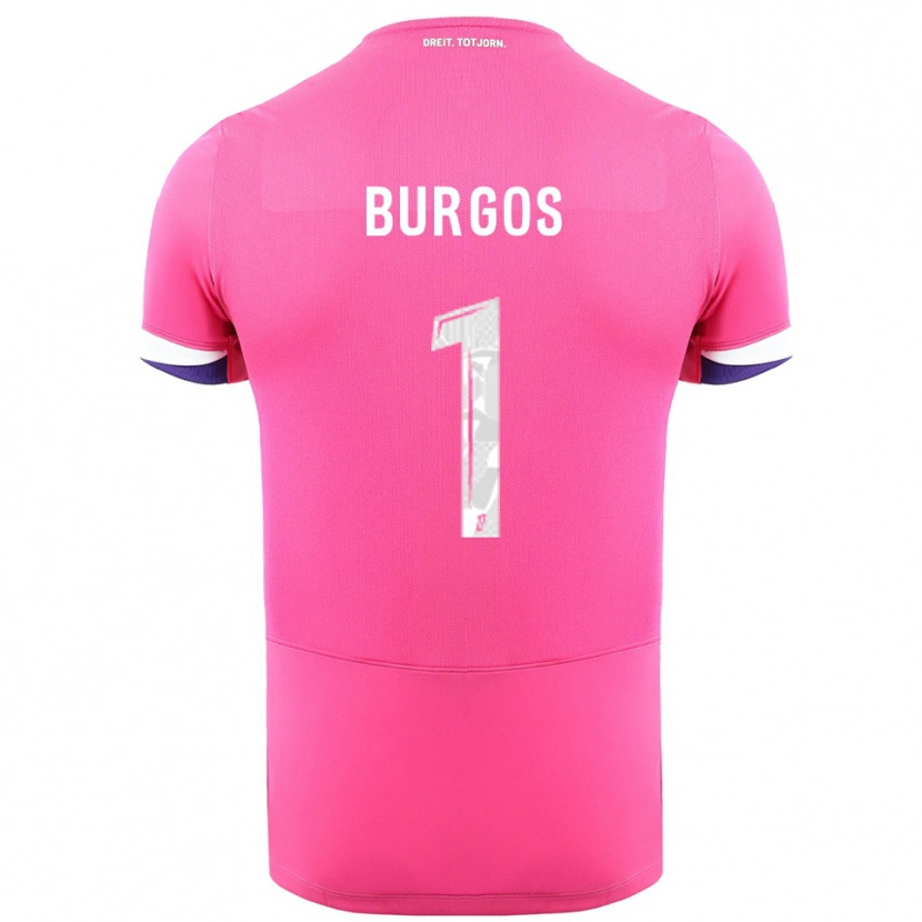Danxen Hombre Camiseta Diego Burgos #1 Rosa Blanco 2ª Equipación 2025/26 La Camisa