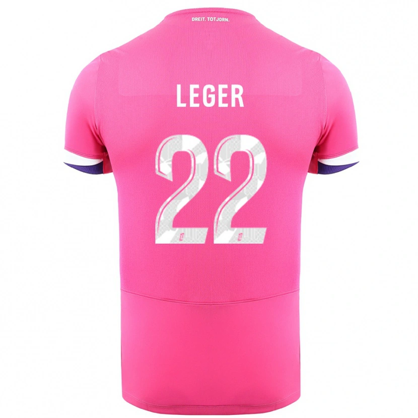 Danxen Hombre Camiseta Christelle Léger #22 Rosa Blanco 2ª Equipación 2025/26 La Camisa
