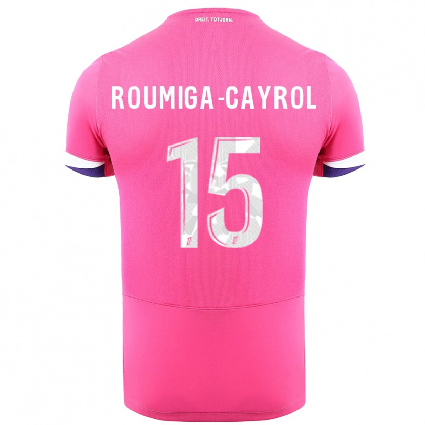Danxen Hombre Camiseta Sonia Roumiga-Cayrol #15 Rosa Blanco 2ª Equipación 2025/26 La Camisa