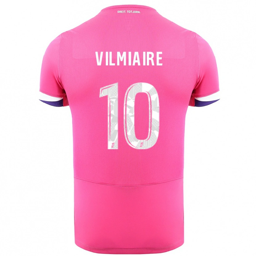 Danxen Hombre Camiseta Kelly Vilmiaire #10 Rosa Blanco 2ª Equipación 2025/26 La Camisa