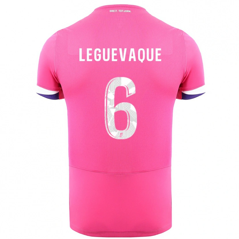 Danxen Hombre Camiseta Laurie Leguevaque #6 Rosa Blanco 2ª Equipación 2025/26 La Camisa