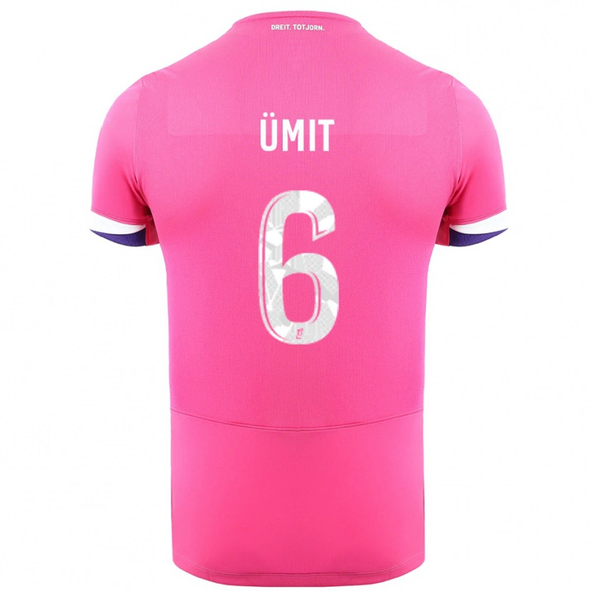 Danxen Hombre Camiseta Ümit Akdağ #6 Rosa Blanco 2ª Equipación 2025/26 La Camisa