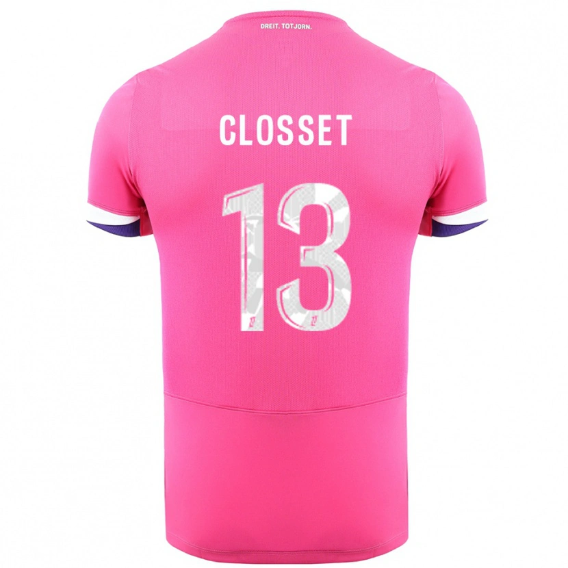 Danxen Hombre Camiseta Océane Closset #13 Rosa Blanco 2ª Equipación 2025/26 La Camisa