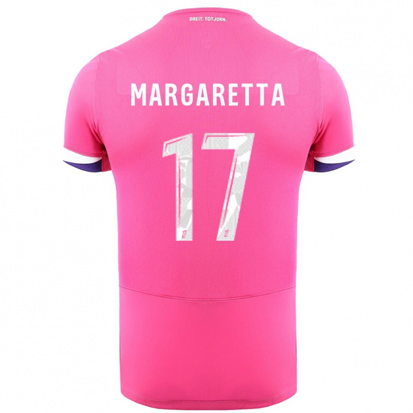 Danxen Hombre Camiseta Jessica Margaretta #17 Rosa Blanco 2ª Equipación 2025/26 La Camisa