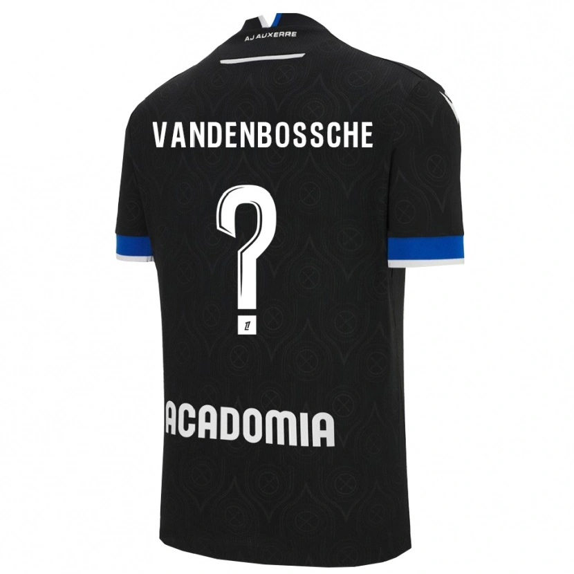 Danxen Hombre Camiseta Louka Vandenbossche #0 Negro Blanco 2ª Equipación 2025/26 La Camisa