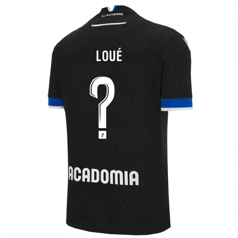 Danxen Hombre Camiseta Mathis-Tony Loué #0 Negro Blanco 2ª Equipación 2025/26 La Camisa